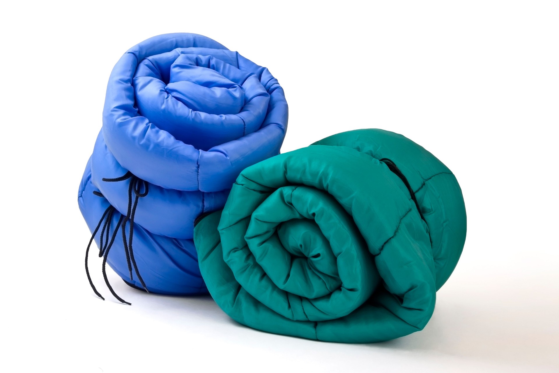 Two blankets in blue and green for outdoor events